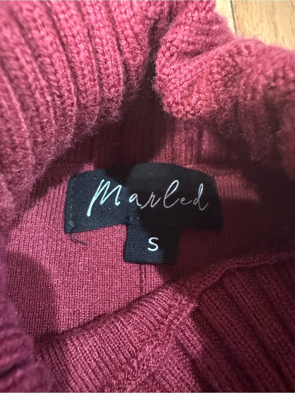 Marled Sleeveless Knit Turtleneck in Raspberry - Picture 4 of 11
